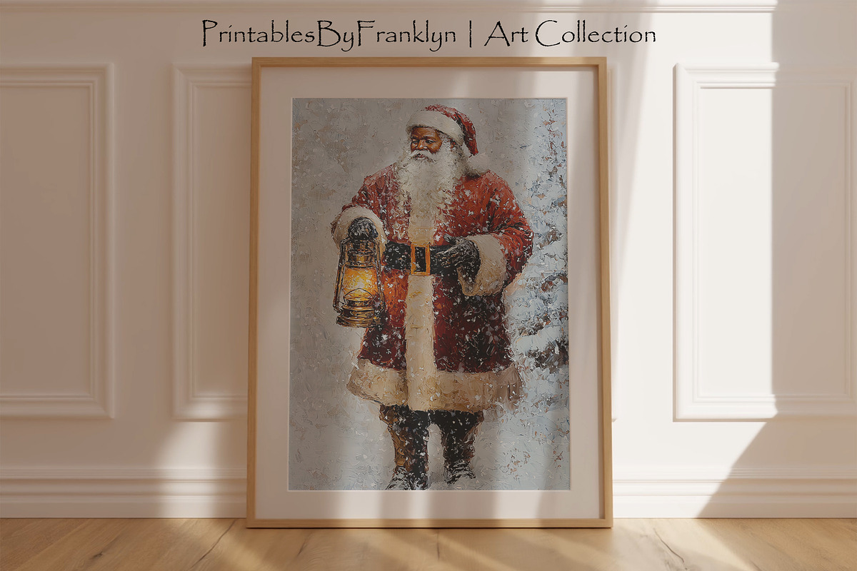 Black Santa Claus in Winter Art, a Holiday Photo by PrintablesByFranklyn (Photo 7 of 7)