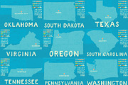 Maps of All 50 United States, a Person Illustration by retrorocket (Thumbnail 7 of 8)