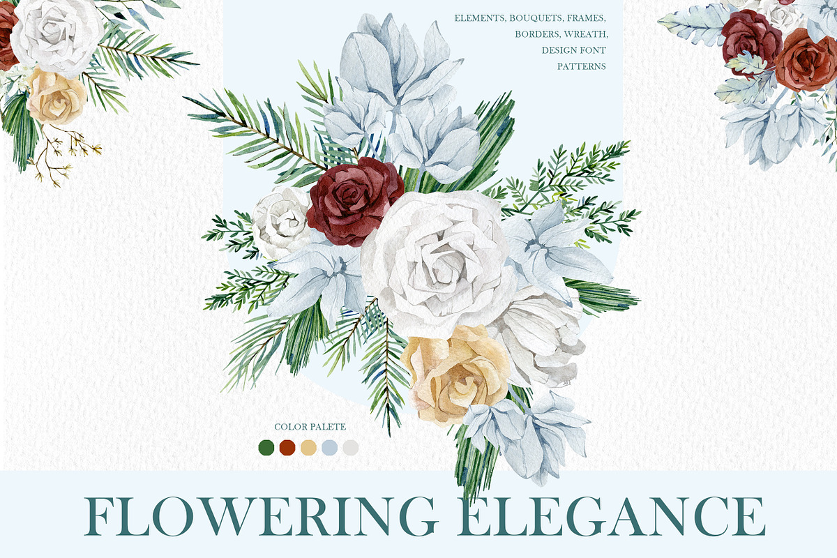 Floral Bundle 6 in 1., an Animal Illustration by AnnaTkachi (Photo 3 of 7)