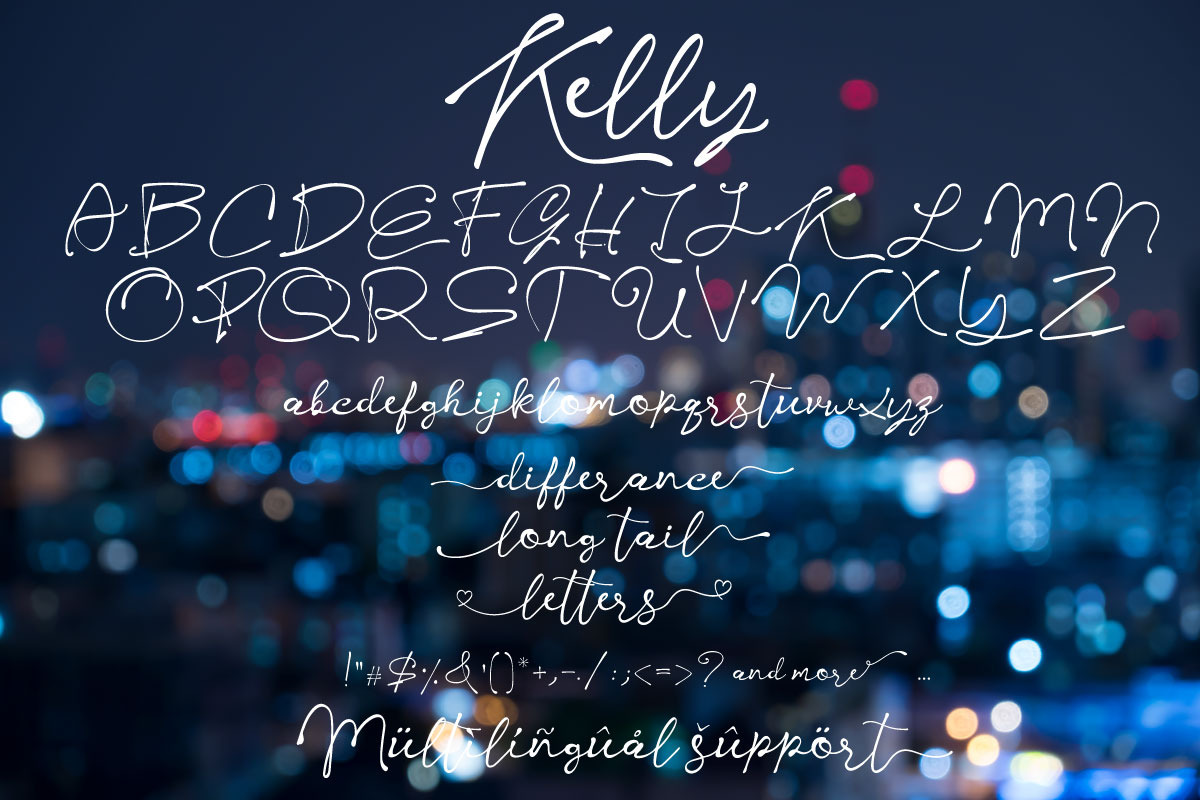 Kelly Signature Font, a Script Font by Nobu Collections (Photo 11 of 11)