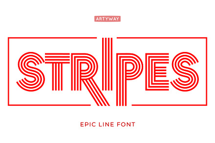 Striped Headline Font