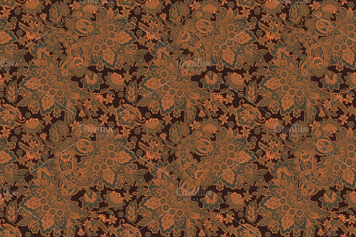 Paisley seamless fabric pattern, a Pattern Graphic by antalogiya (Photo 5 of 5)