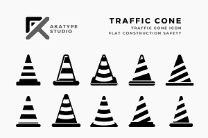 Traffic Cone Icon Vector, an Icon by Akatype Studio