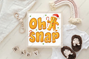 Christmas Gingerbread Man Oh Snap, an Illustration by CraftArtStudio (Thumbnail 4 of 4)
