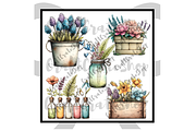 Spring Flowers Clipart Pack, an Illustration by CraftCrateShop (Thumbnail 7 of 7)