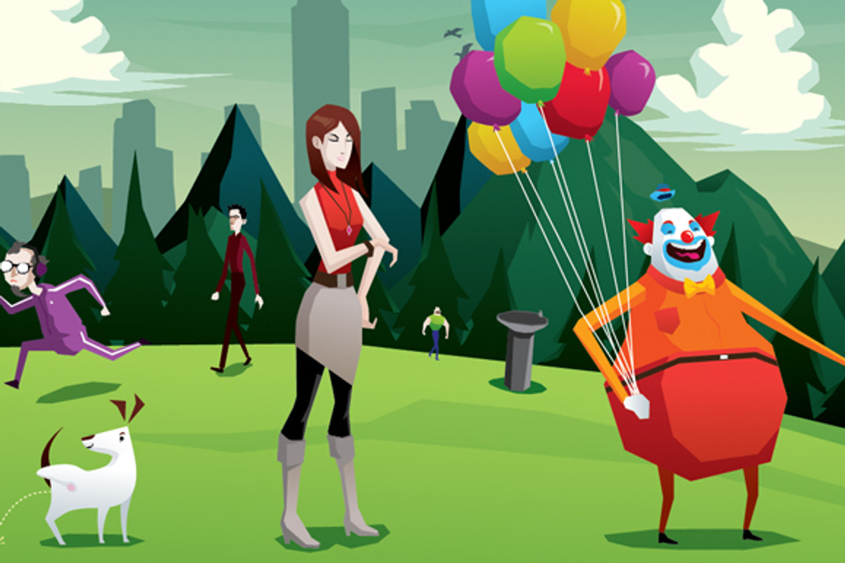 Cartoon park city illustration, an Illustration by Andres Moncayo (Photo 2 of 3)