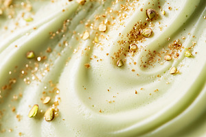 Pistachio mousse with crushed nuts, a Food & Drink Photo by MistyDay