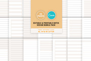 Printable Notes Paper Template, a Stationery Template by MNT-Creator (Thumbnail 1 of 10)