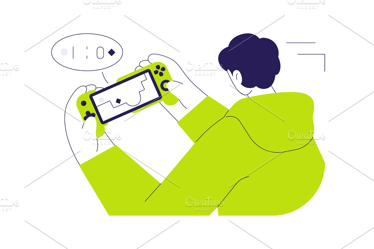 Gaming controller for smartphone, a Technology Illustration by Visual Generation