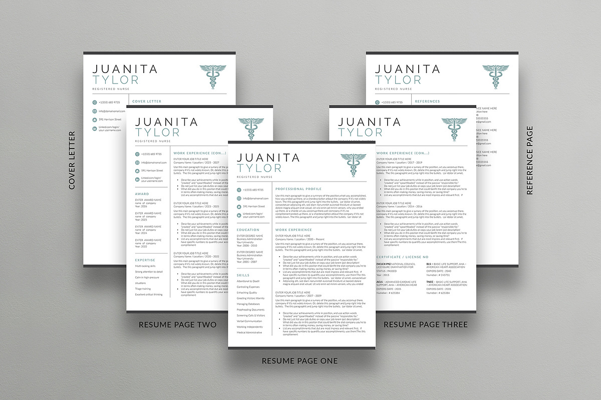 Nurse Resume Template Canva, a Resume Template by DesignDevisers (Photo 10 of 13)