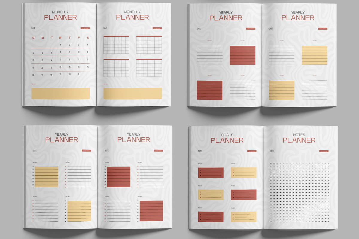 Daily and Weekly Planner Template, a Stationery Template by MightyDesign (Photo 3 of 6)