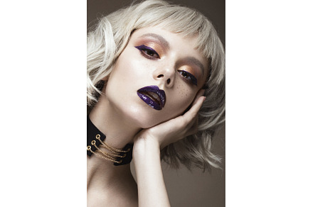 Beautiful woman with art makeup and, a Beauty & Fashion Photo by KOBRIN|PHOTO