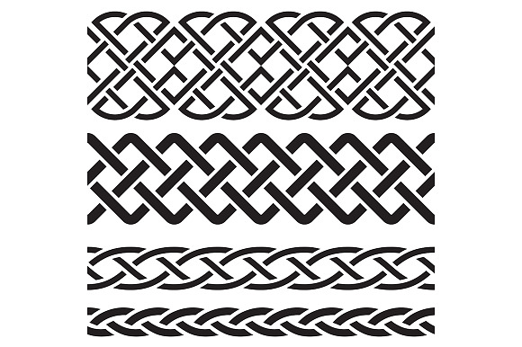 Set Of Celtic Pattern Borders