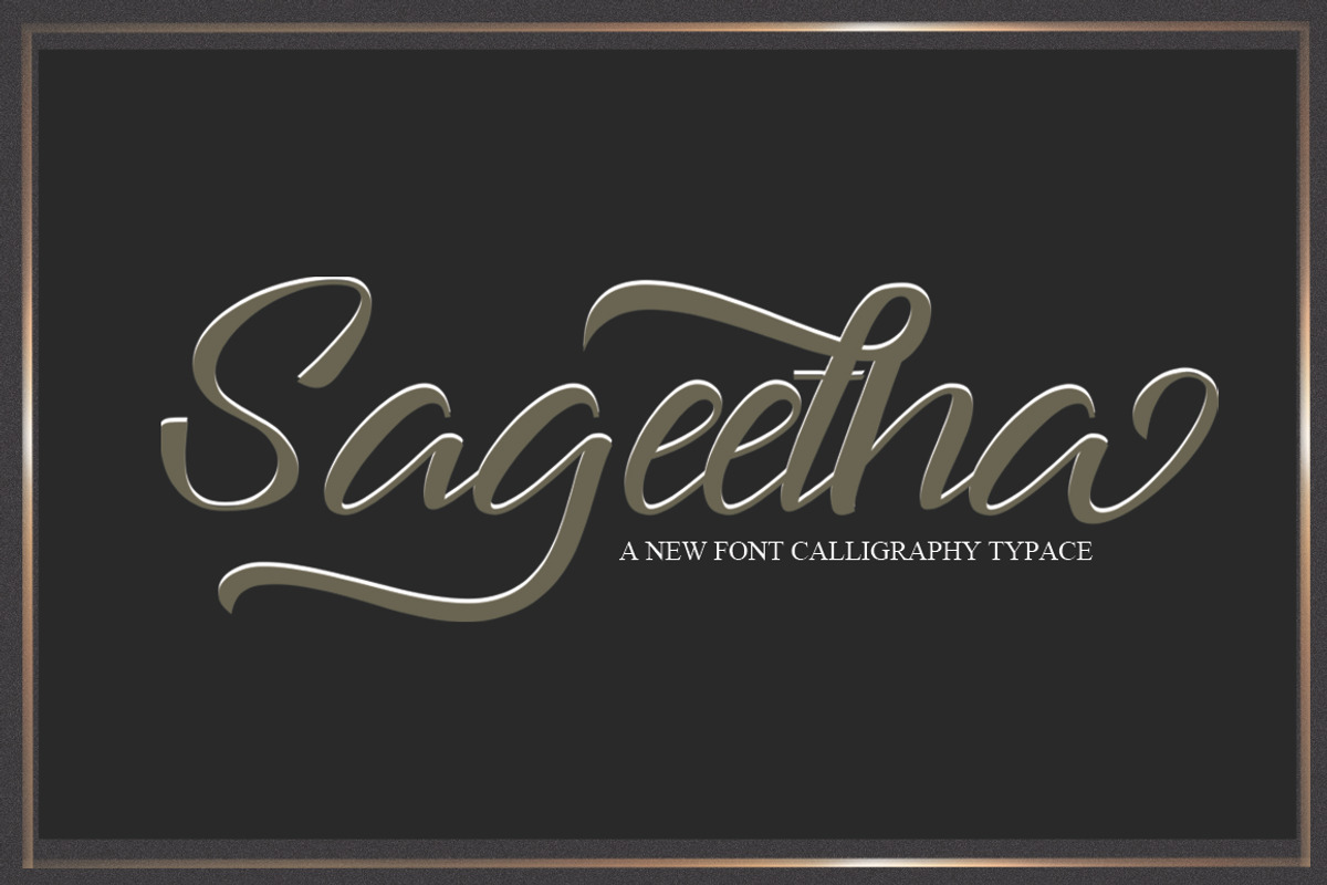 Sageetha, a Script Font by josstype (Photo 1 of 6)