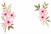 Romantic Pink Floral Clipart, an Illustration by jahid234 (Thumbnail 6 of 11)
