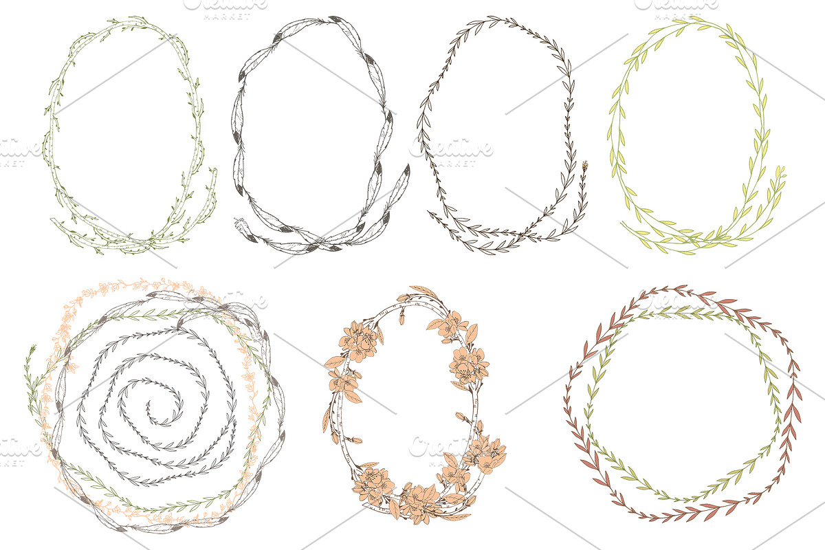Patterned vector brushes Sprigs, a Brush Add-On by Elena Terzi (Photo 3 of 5)