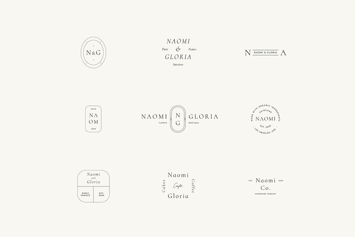 Naomi Minimal Logo Kit Ai,Eps,Psd, a Branding & Logo Template by Feel This (Photo 8 of 13)