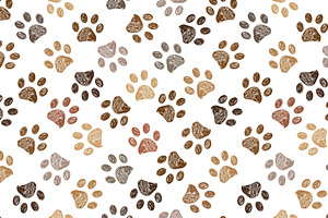 Paw Print Seamless Pattern