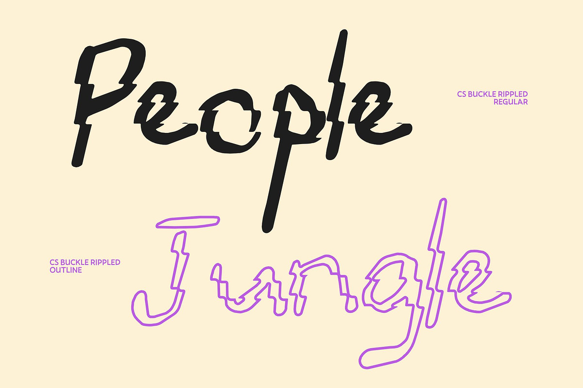 CS Buckle Rippled, a Sans Serif Font by Craft Supply Co. (Photo 3 of 8)