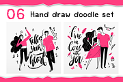 Hand Draw Couples in Love Doodle Set, a Person Illustration by Huza Studio (Thumbnail 7 of 8)