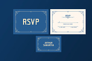Blue Vintage Wedding Suite, a Card Template by Neermana (Thumbnail 3 of 4)