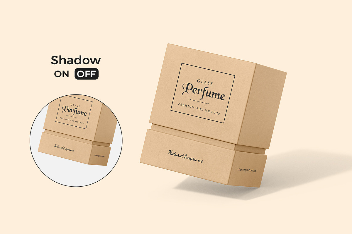 Kraft Box with Perfume Mockup, a Packaging Mockup by RamStudio2 (Photo 8 of 11)