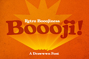Boooji | 70s retro serif, a Serif Font by Drawwwn (Thumbnail 1 of 10)
