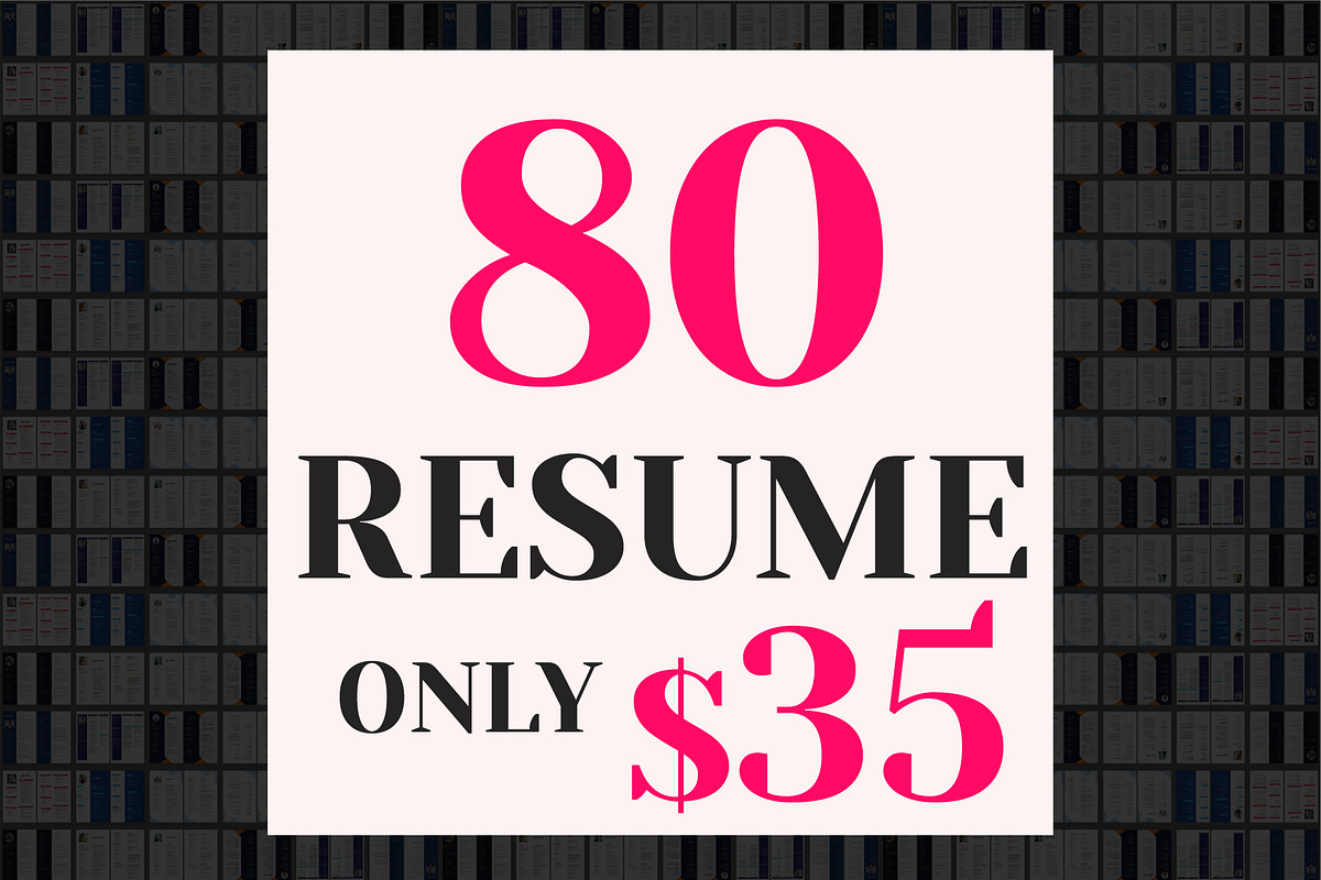 80 A4 Curriculum Vitae Bundle