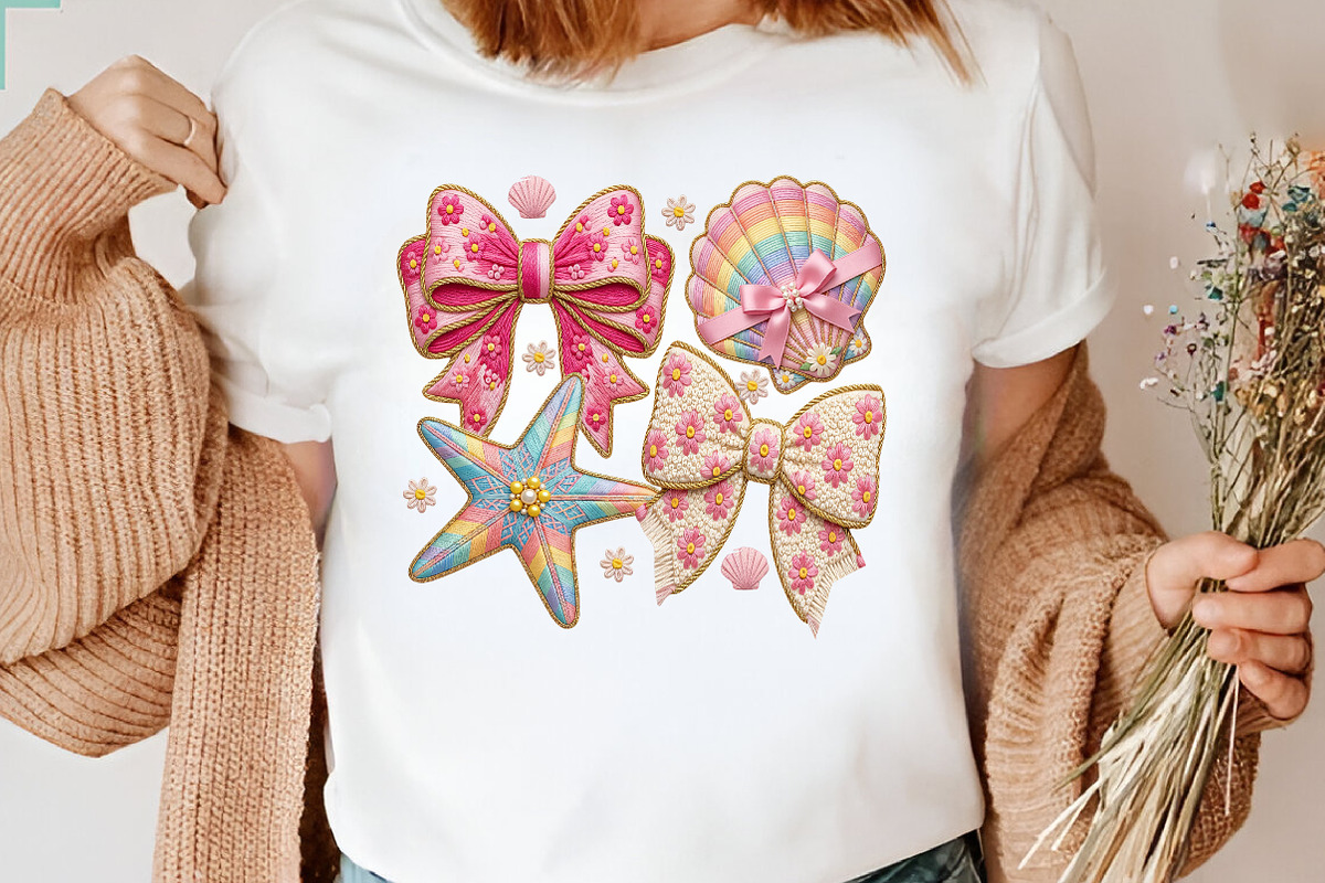 Seashell Summer Patchwork Shirt, an Illustration by CreationArt (Photo 2 of 5)