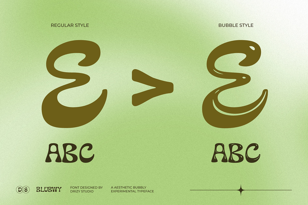 Aesthetic Bubbly Experimental Font, a Sans Serif Font by Drizy (Photo 4 of 10)