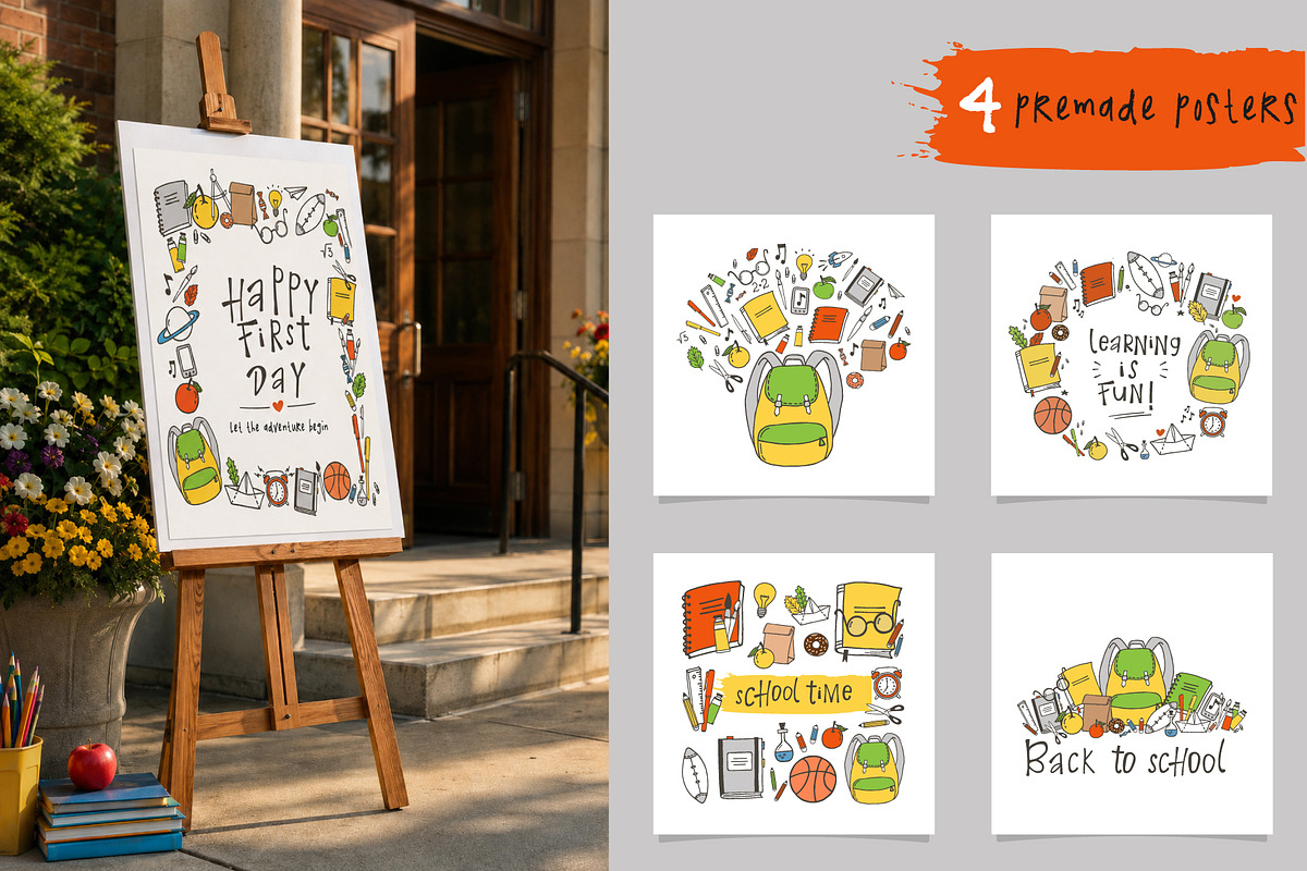 Back to School | Hand Drawn Set, an Education Illustration by Lena Kedrova (Photo 13 of 14)