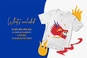 Asian Dragons | Cliparts, Patterns, an Animal Illustration by Felizabeth Design (Thumbnail 2 of 13)