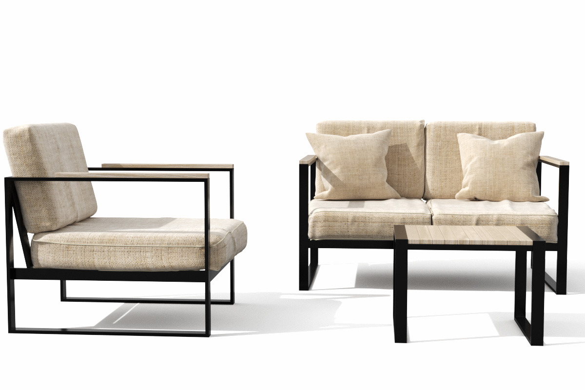 Balcony B - Timber and Steel, a Furniture 3D Model by 3DCargo (Photo 2 of 7)