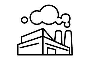 Factory icon, an Outline Icon by Sumberpangan