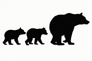 Bear Family Silhouette Bundle, an Illustration by jahid234 (Thumbnail 2 of 9)