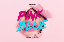 Pink Blue - Brush Display font