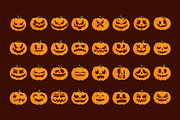 Pumpkin Emoji Icon Set, an Emoji Icon by Eklip Studio (Thumbnail 2 of 2)