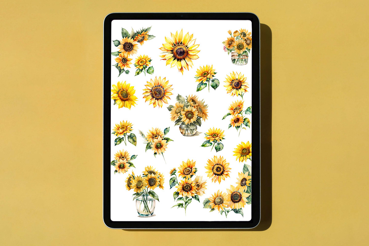 Sunflower Goodnotes stickers set, an Illustration by Illustrator Space (Photo 3 of 8)