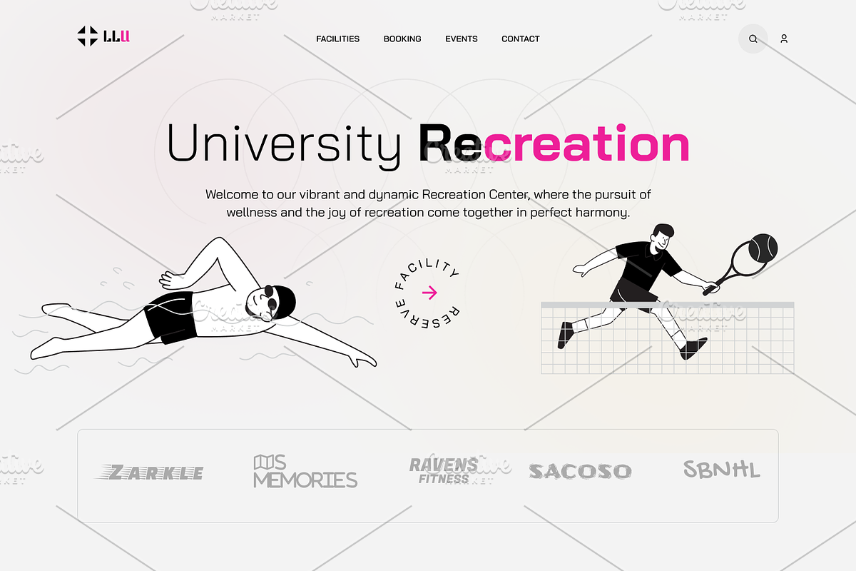 University Recreation Center, an UI Kit Template by Sujun Baidyaa (Photo 2 of 2)