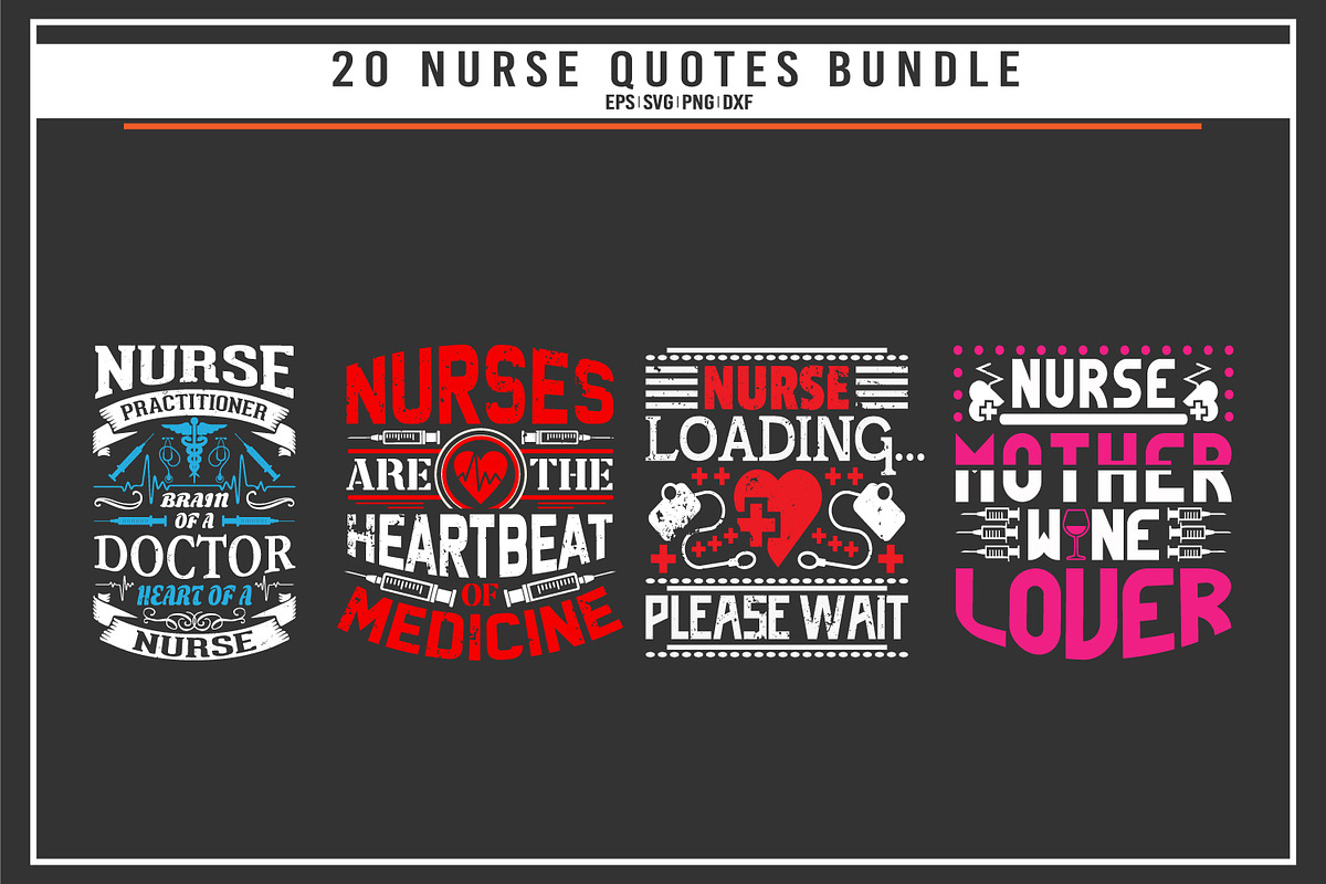 Nurse 20 quotes t shirt bundle, a Graphic by Uniquesvg99 (Photo 2 of 7)