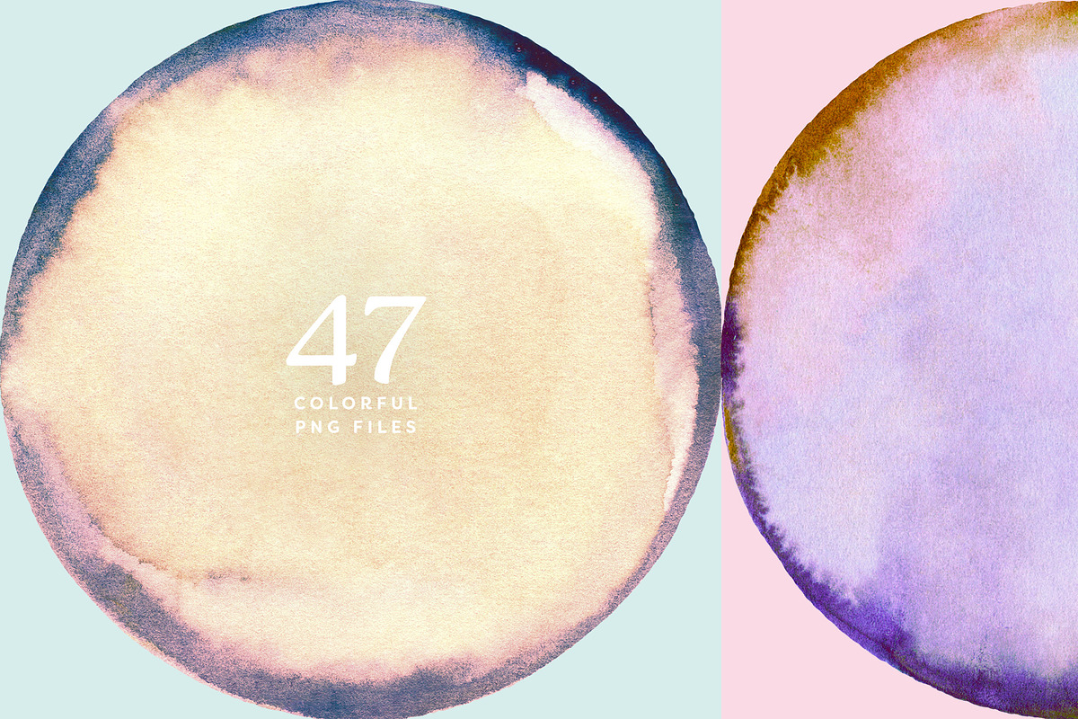 Watercolor Circles, an Object Graphic by Basia Stryjecka (Photo 8 of 16)