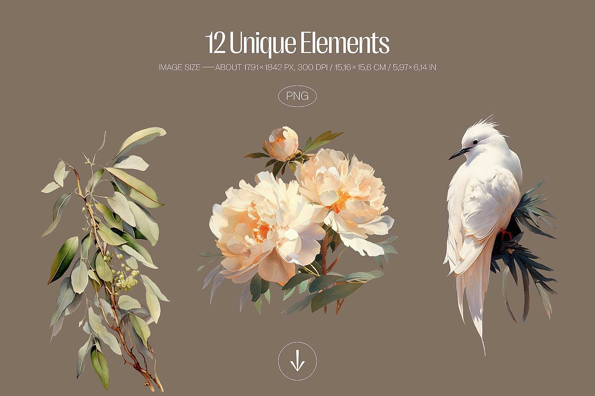 Peony - watercolor illustrations, a Decorative Illustration by AI Crafted Magnolia (Photo 4 of 12)