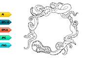 Vector sketch octopus tentacles, an Animal Illustration by julia_musdotter (Thumbnail 11 of 19)