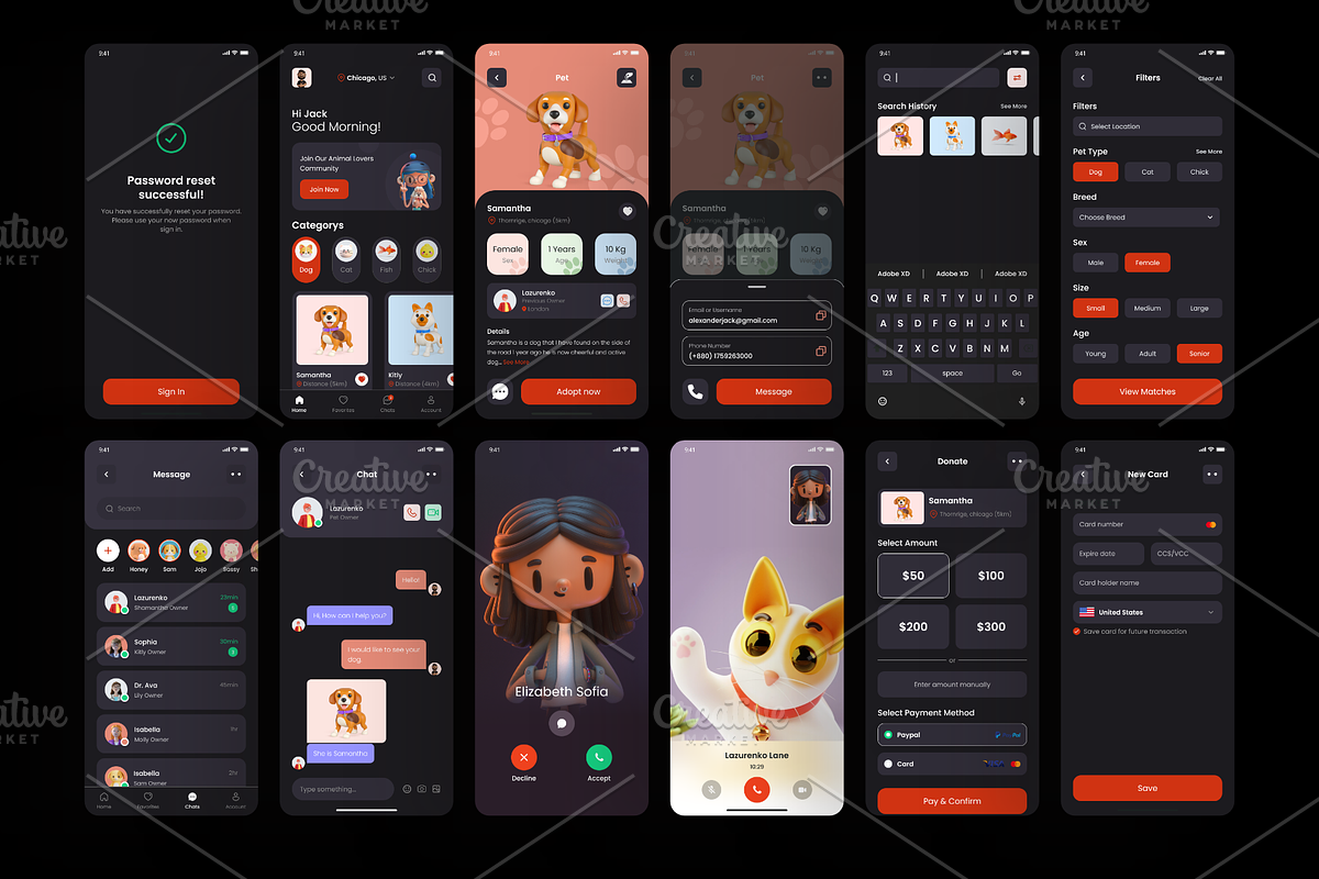 Pet Adoption App, an App Template by Ace UI/UX (Photo 8 of 9)