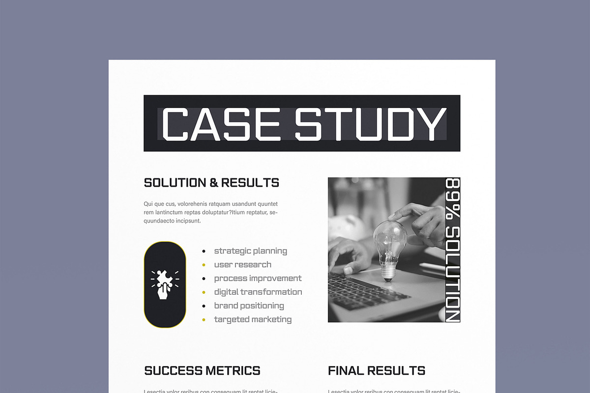 Case Study Flyer Template, a Flyer Template by MightyDesign (Photo 4 of 8)