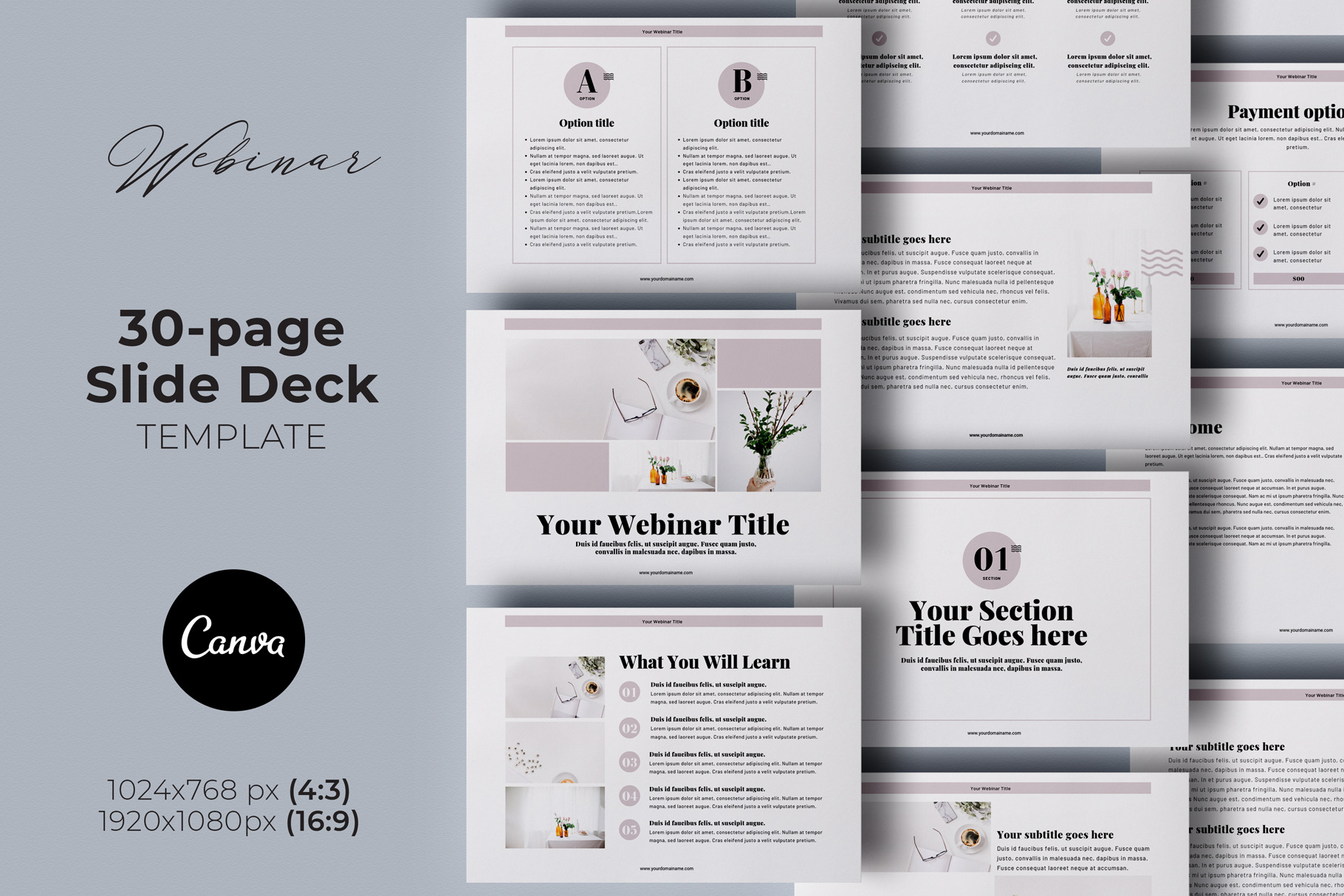 Webinar Slide Deck Canva Template, a Presentation Template by 3.14&Co