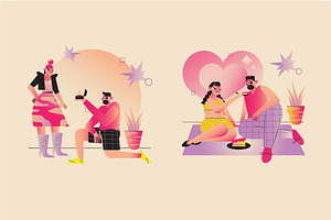 Valentine Day Activity Illustration