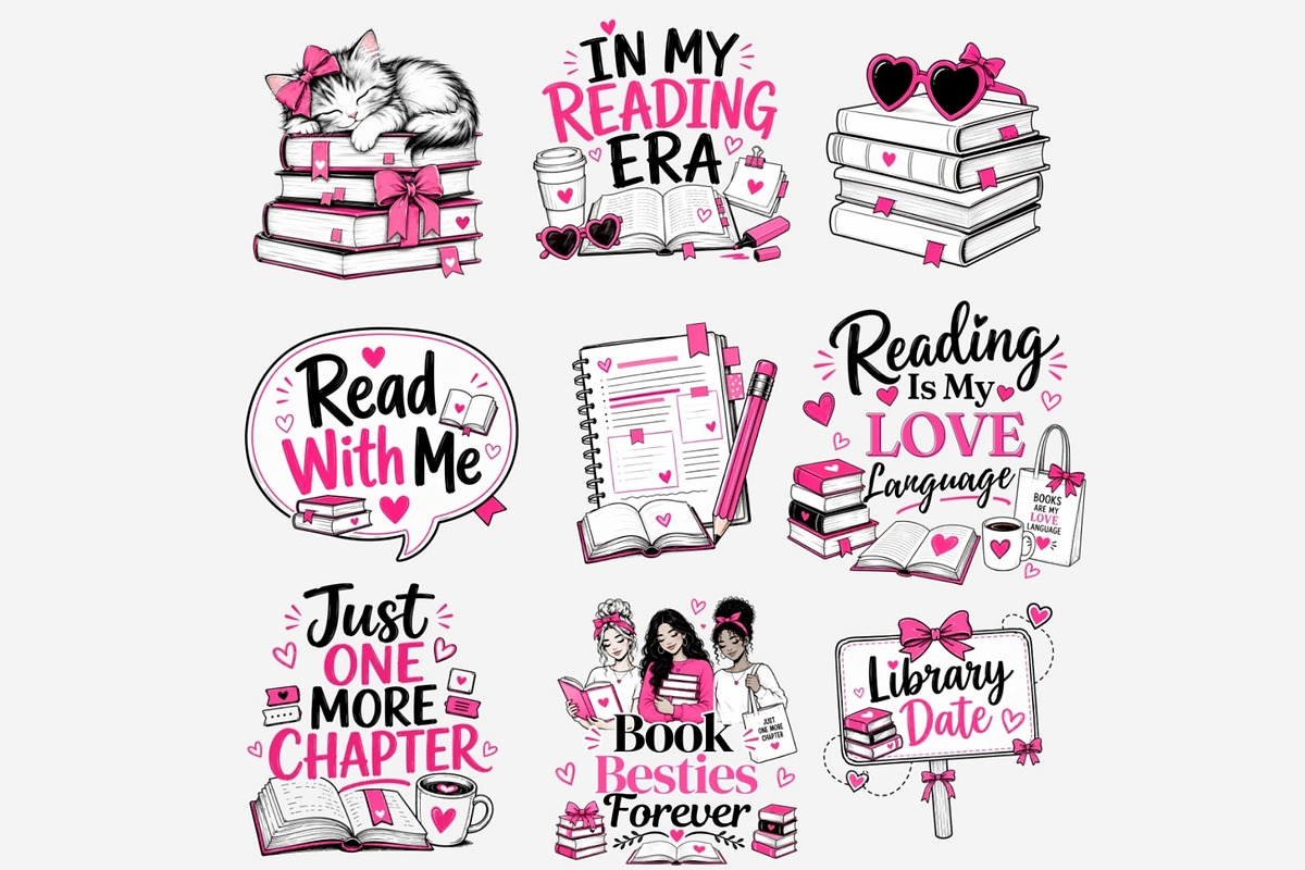 Black Book Besties Clipart Bundle, a Person Illustration by Tanya Kart (Photo 4 of 10)