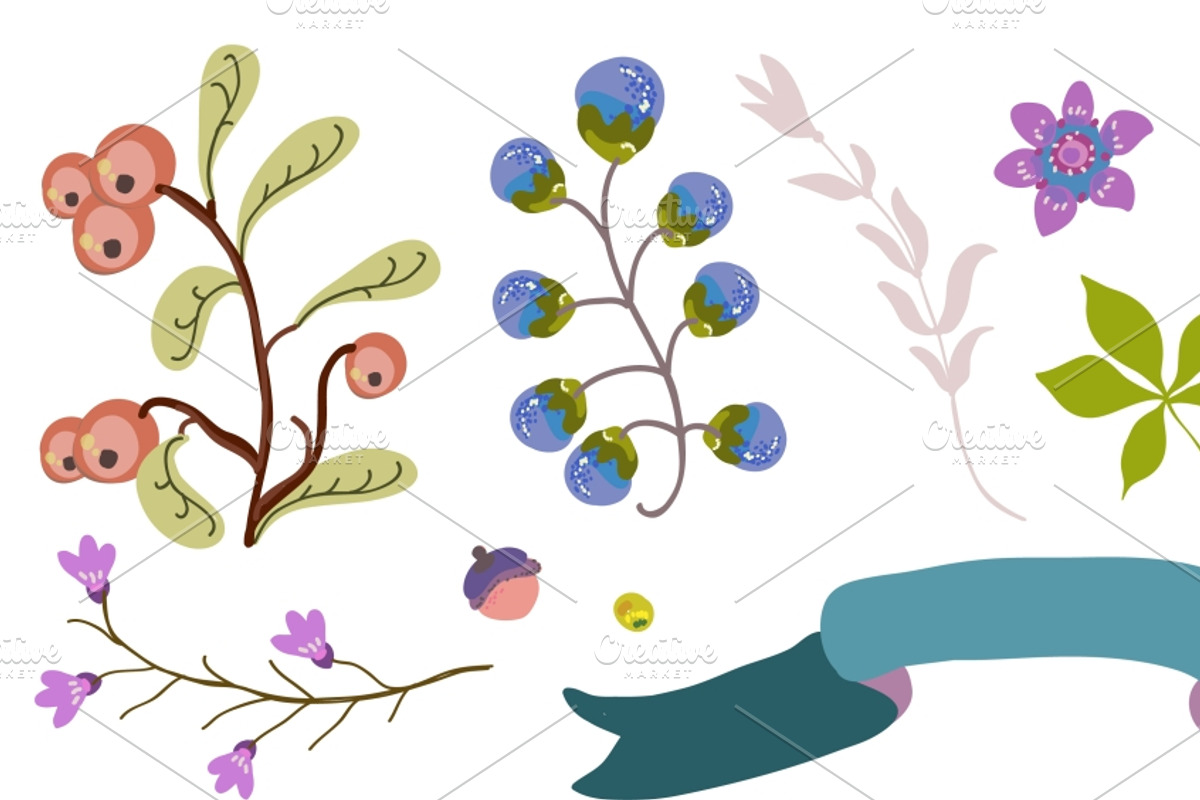 Retro flowers, Cute floral bouquet preview 3