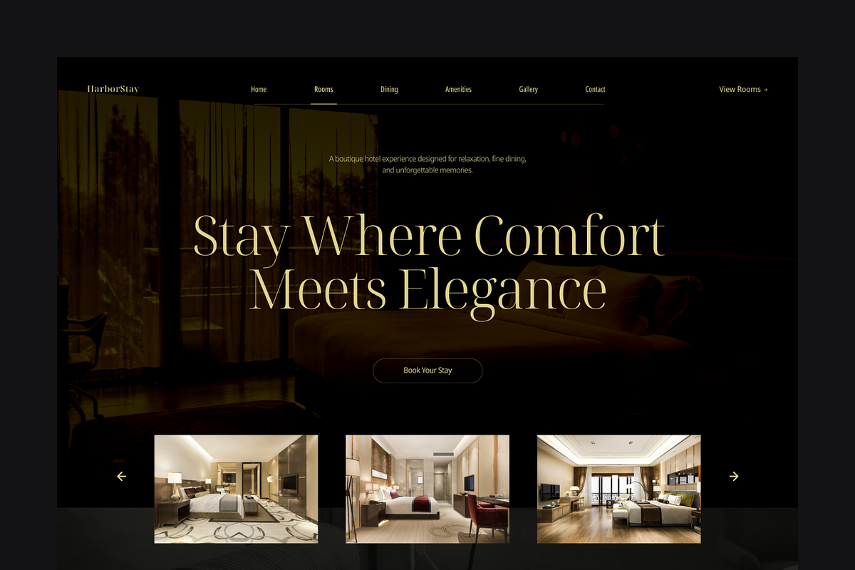Figma Hotel & Inn Landing Page, a Landing Page Template by Musara (Photo 2 of 5)